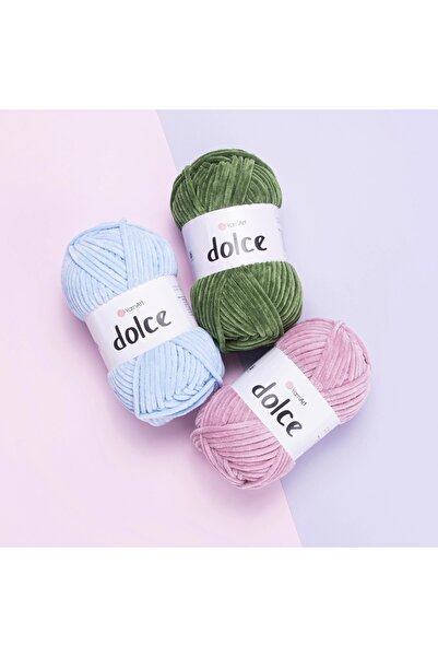 Yarnart Dolce - Μαρμάρινο Βελούδινο Πλεκτό Νήμα Ebruli-809