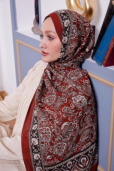 Levidor Κανέλα Ethnic Floral Royal Σάλι