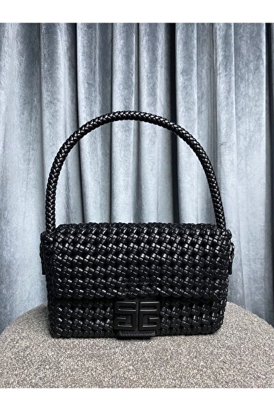 LOSS CLOUDY ÖRGÜLÜ SİYAH ÇANTA