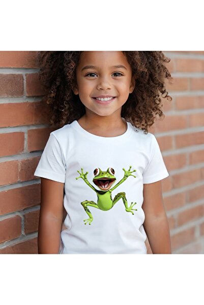 GALASHOP تي شيرت قطني بطبعة ضفدع للفتيات