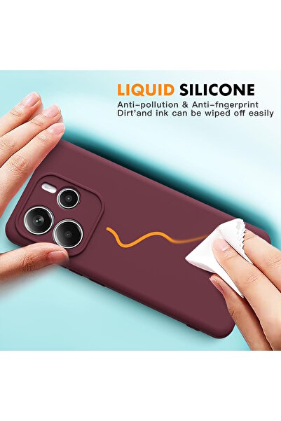 m.tk moveteck Xiaomi Redmi Note 14 Kılıf Kamera Korumalı Yumuşak Renkli Silikon + 9H Ekran Koruyucu Cam 2in1 Set