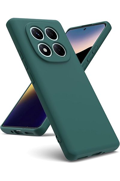 m.tk moveteck حافظة لهاتف Xiaomi Redmi Note 14 Pro 4G مع غطاء سيليكون ناعم اللون لحماية الكاميرا مع ملمس غير لامع قابل للمسح