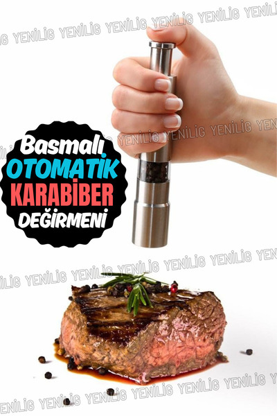 Yenilig Modern Paslanmaz Çelik Otomatik Basmalı Öğütücü – Taze Baharat, Kolay...