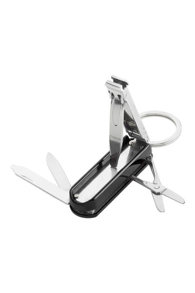 Depolife Classic inox Çok Amaçlı Alet Anahtarlık Seti 60MM Siyah Tırnak Makas...