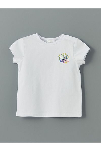 LC Waikiki Crew Neck Printed Baby Girl T-Shirt and Shorts Pack of 2