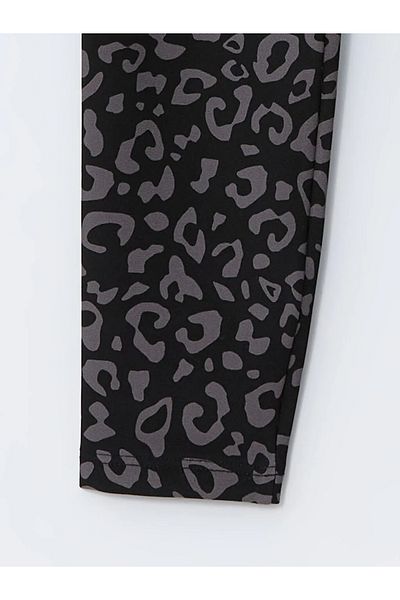 LC Waikiki Jambiere de damă cu model LCW Vision negre cu talie elastică