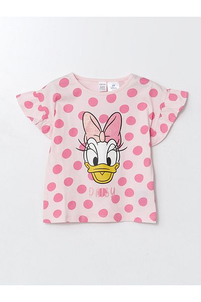 LC Waikiki D Printed Baby Girl T-Shirt and Sweatpants 2-Piece Set