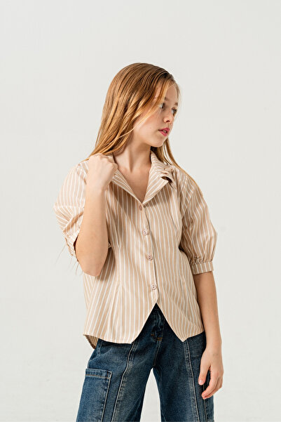 GİYİCEM TEKSTİL Πλισέ πουκάμισο για κορίτσια 3151