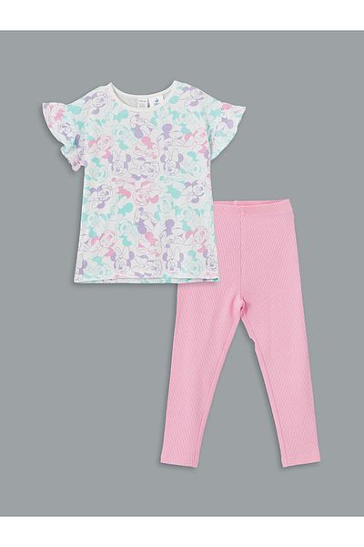 LC Waikiki M Printed Baby Girl T-Shirt and Leggings 2 Pcs