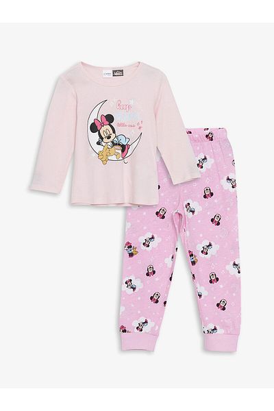 LC Waikiki Crew Neck m Printed Girl's Pajama Set