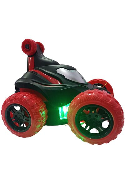 Boratila Toys سيارة أكروبات حمراء مع موسيقى خفيفة في صندوق