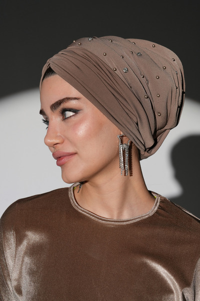 Ambargo Tesettür Bone – Tam Dolgulu Bone – İpek Sandy Kumaş – Terletmeyen – K...