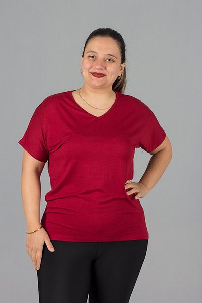 Truva XXL Plus Size V-Neck T-Shirt