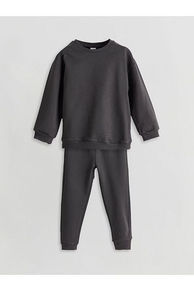 LC Waikiki Crew Neck Baby Girl Sweatshirt and Pants Set of 2