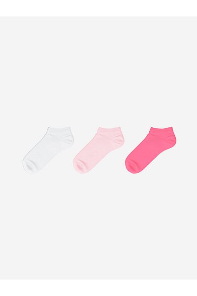LC Waikiki New Season Women's Flat Booties Socks 3-Piece - S5Kc56Z8