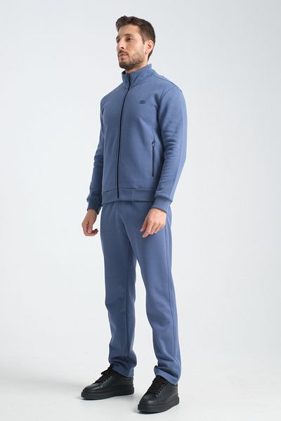 Shooter Indigo Winter Men's Tracksuit Set Thermosoft Technology Lamb Look Regular Fit Inside