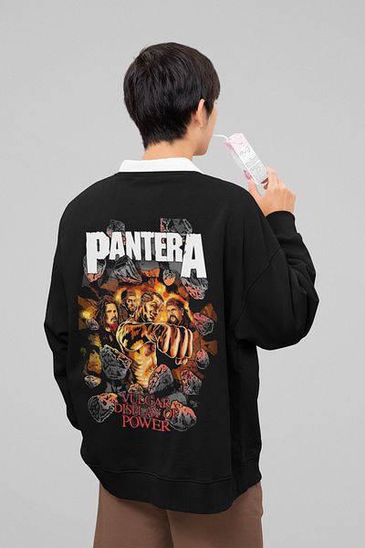 SEVBANO Pantera Vulgar - Unisex Oversize Music Group Sweatshirt