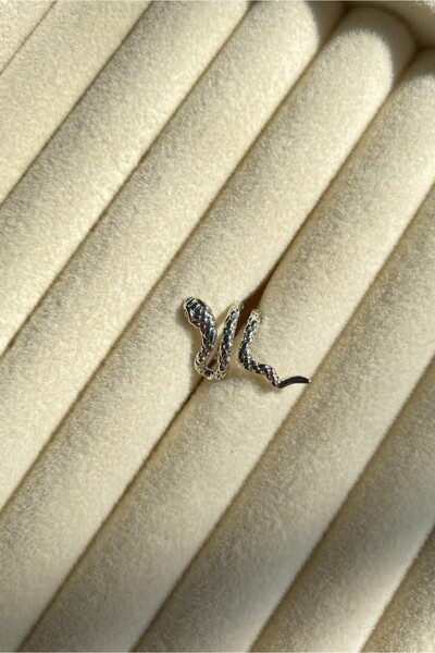 Diamara Designs Yılanlı Earcuff Çelik Kadın Küpe Ayarlanabilir