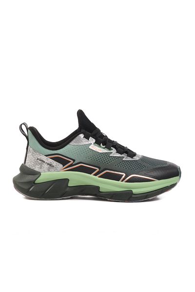 Pierre Cardin Black Green Memory Foam Lightweight Men's Sneakers Pci-11052 m