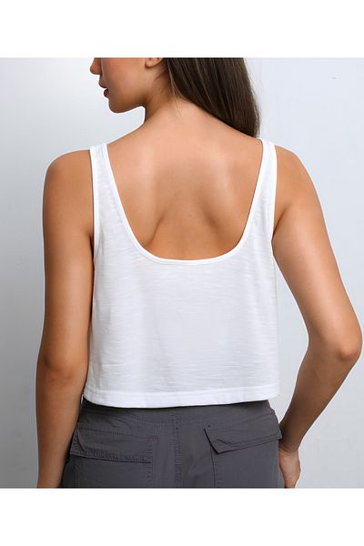 CDA Magnolia Plain Crop Sports Tank Top