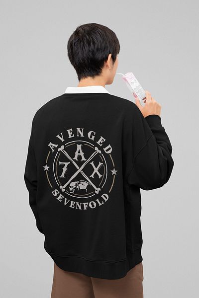 SEVBANO Avenged Sevenfold Printed Unisex Oversize Rock Metal Music Band Sweatshirt