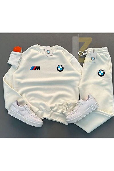 GBRO Unisex Bmw M Power Baskılı 3 İplik Bisiklet Yaka Sweatshirt-Eşofman Altı...