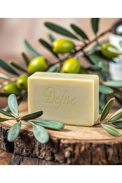 HACI ABDULLAH ZEYTİNYAĞLI DOĞAL SABUNLAR Olive Oil Laurel Soap - 125Gr - (1 Pc)