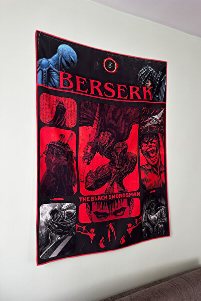Radora Berserk Black Swordsman Temalı Duvar Örtüsü Ev Dekorasyon Duvar Halısı Tapestry