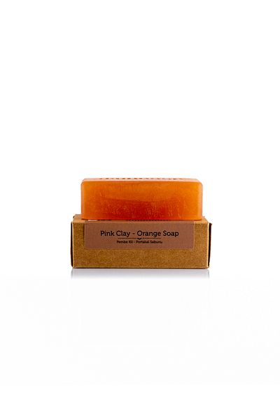 dionesse Pink Clay Orange Soap 120 Gr - Moisturizing, Color Balancing and Firming Handmade Soap