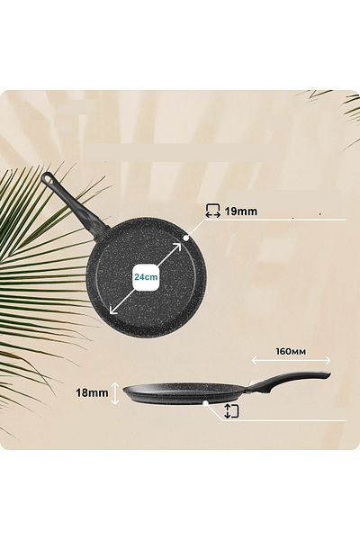 Transformacion Professional Granite Cast Crepe Pan