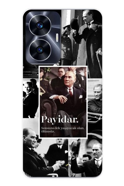 TechTree Realme C55 Compatible Ataturk Payidar Transparent Silicone Case