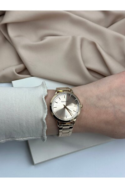 Ferrucci Rose Gold Taşlı Minimal Tasarım Ferrucci Kadın Kol Saati