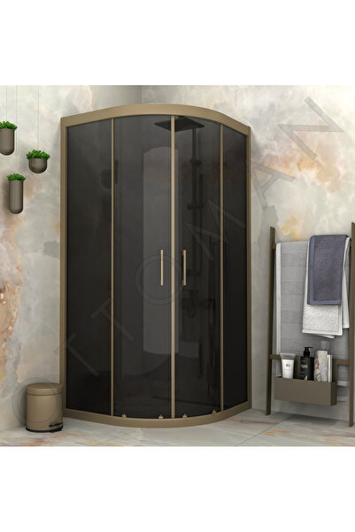 Marka Bronz Profi̇l Füme Cam Oval Duşakabi̇n 5mm H:190