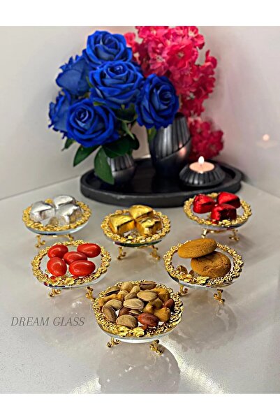 LOKMAN ZÜCCACİYE 6 KİŞİLİK KRİSTAL TAŞLI LOKUMLUK & ŞEKERLİK & REÇELLİK