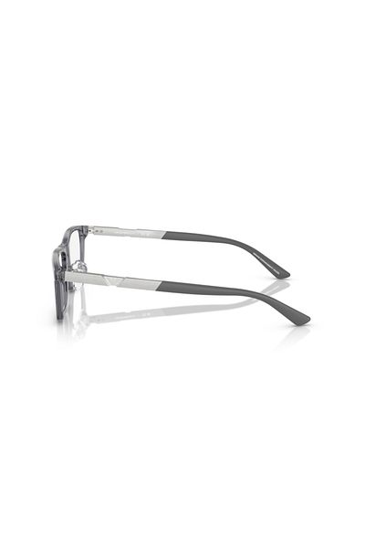 Emporio Armani Man Rectangle Eyeglasses- Ea 3251d - Lense Size:55mm - Shiny Transparent Grey