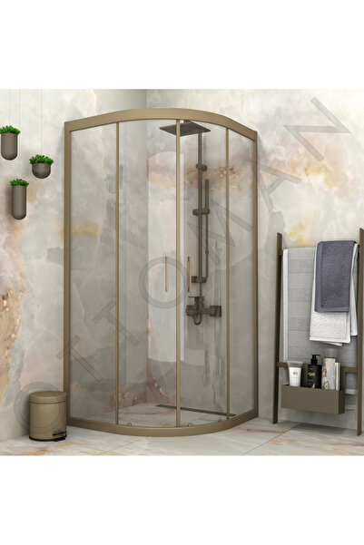 Marka BRONZ PROFİL ŞEFFAF CAM OVAL DUŞAKABİN 5mm h:190