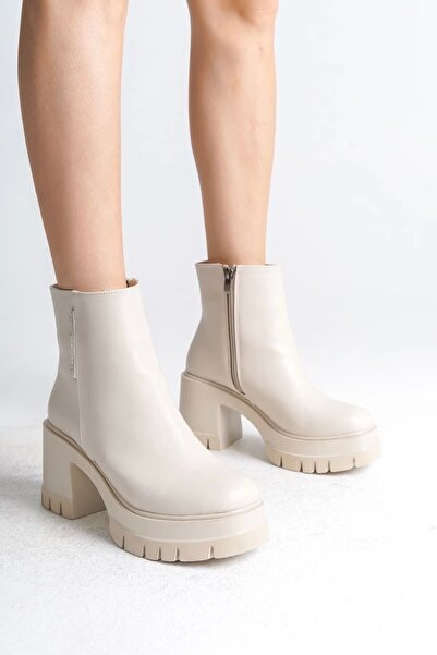 rabellashoes LISSE Fermuarlı Ortopedik Taban Suya ve Soğuğa Dayanıklı Kalın T...