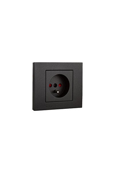 Ereğli Enerji OVİVO Grano Siyah Topraklı Priz  + Çerçeve