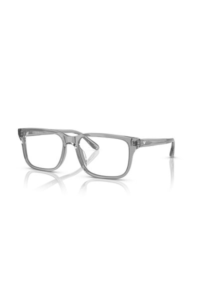 Emporio Armani Man Rectangle Eyeglasses- Ea 3250u - Lense Size:54mm - Shiny Transparent Grey