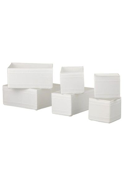 IKEA صندوق، طقم من 6, أبيض