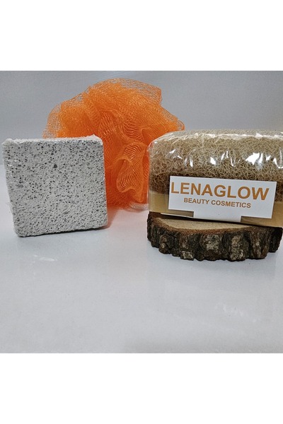 Glow Eşek Sütlü Bal Özlü Kabak Lifli Sabun + Banyo Lifi + Topuk Taşı Nemlendi...