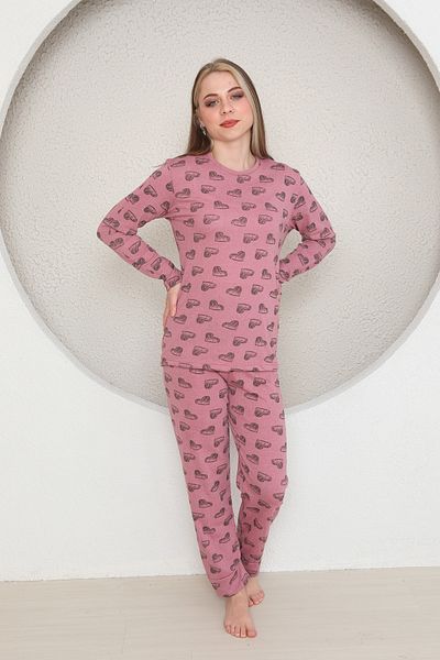 FAMESTEKSTİL Long Sleeve Summer Pijamas Suit