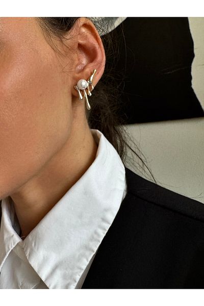 neslyaccessories أقراط تدفق اللؤلؤ