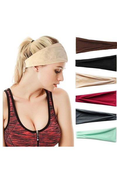 BERG ATELIER Elastic Yoga Headband Sports Sweatband Women Men Running Fitness Bandage Head Bands