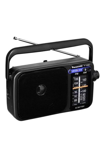 PANASONIC راديو FM/AM محمول مع موالف RF-2400D أسود