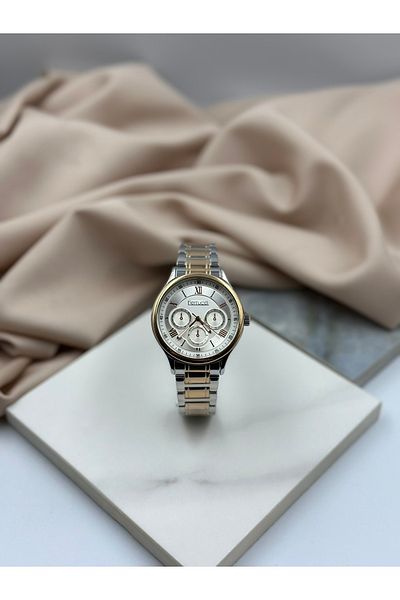 Ferrucci Silver-Rose Gold Sport Design Women Wrist Watch