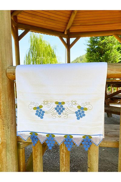 Peacock Πετσέτα χεριών με κέντημα προίκας, υψηλής ποιότητας