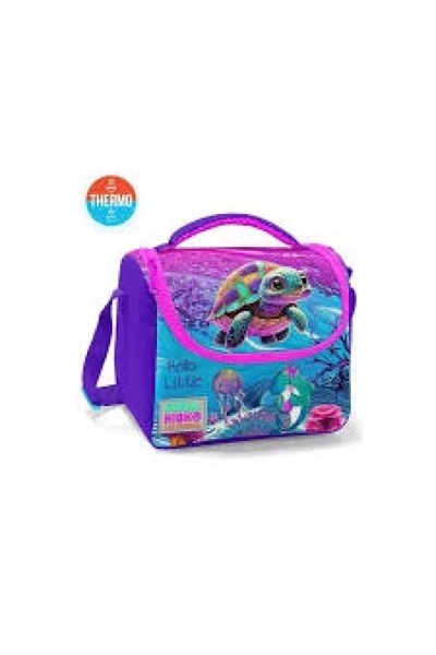 Coral High حقيبة غداء حرارية للأطفال باللون الوردي والأرجواني على شكل سلحفاة ...