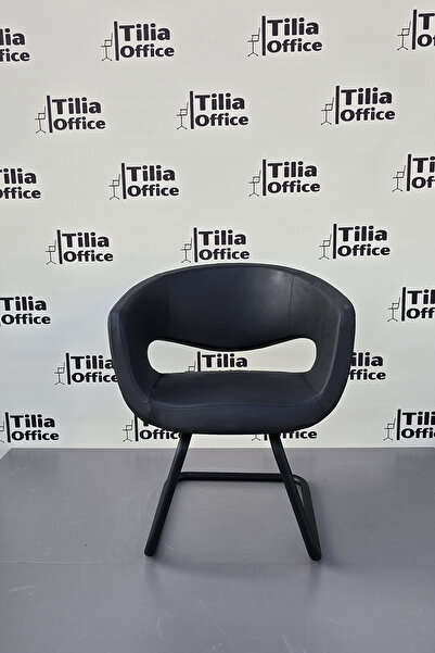 Tilia Flora Kesim Tarama Çalışma Bekleme Koltuğu Siyah U Ayak