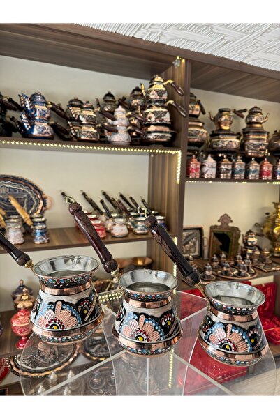 Home Bakır Cezve Takımı Üçlü Set